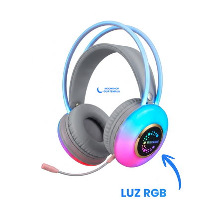 Audífonos Inalámbricos BT  Gaming  con Micrófono Rosa