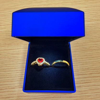 Anillos de Compromiso + Caja con luz LED GRATIS