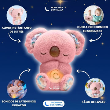 Koala que Respira, Peluche de 23 cm con Luz Cálida, Música Suave y Fácil de Lavar