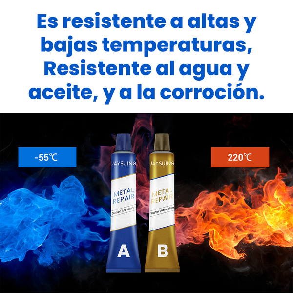 Sellador de metal sin soldadura para plástico, madera, metal y piedra