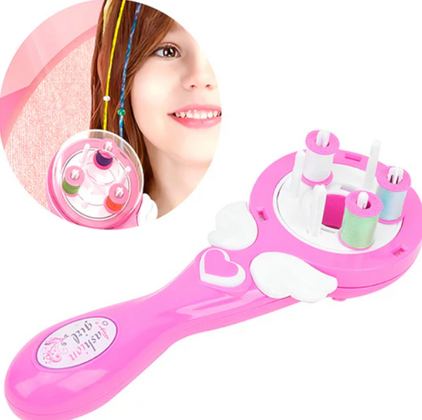 Máquina eléctrica para trenzar cabello girando un botón suavemente en casa
