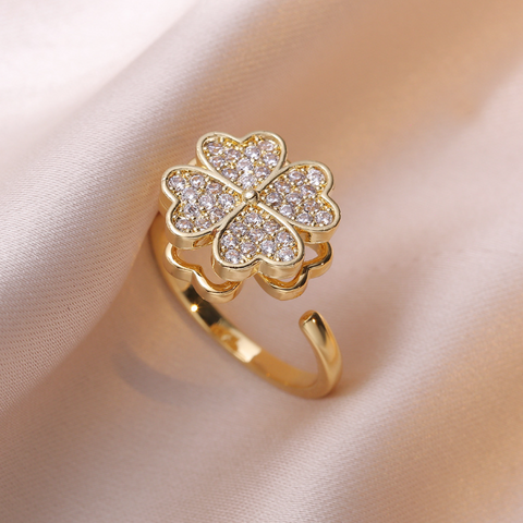 Anillo giratorio antiestrés ajustable con cajita de regalo