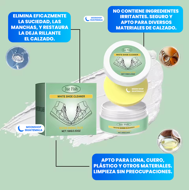 OFERTA 2x1 ⭐ Crema Limpiadora para Tenis 👟 Remueve Manchas y Restaura el Color ✨