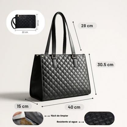 Bolso 3 en 1 con Compartimento Térmico para Comida ✨ Interior Impermeable + Cosmetiquera GRATIS