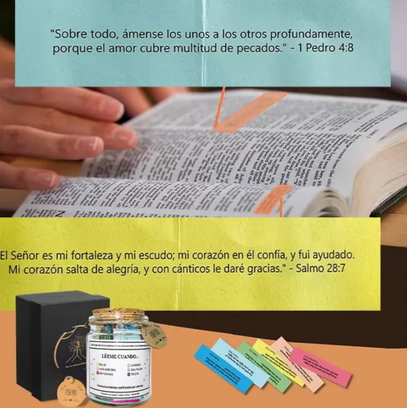 Frasco bíblico de vidrio ideal para regalar en Semana Santa o Navidad