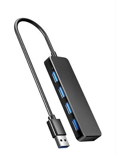 Adaptador USB 4 en 1, hub USB 3.0 de 4 puertos para laptop y PC