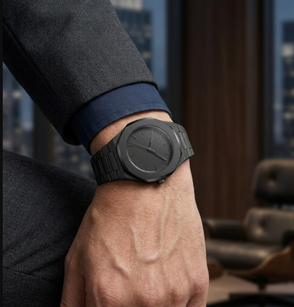 Reloj Minimalista "All Black" Edición Octogonal + Kit de Ajuste Gratis ✨