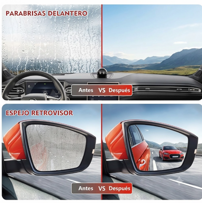 Limpiador  para Vidrios 🚗✨ Visión Clara, Manejo Seguro + Antilluvia y Antiniebla