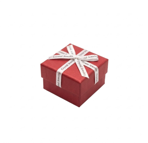 Cajita de Regalo para Joyería con Moño Color Rojo