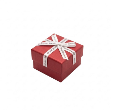 Cajita de Regalo Roja para Joyería con Moño de Satén, para Anillos, Aretes o Dijes (Solo la Caja)