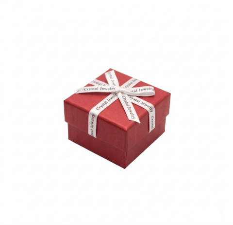 Cajita de Regalo para Joyería con Moño Color Rojo