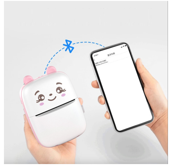 Mini Impresora Térmica Portátil Gatita Bluetooth Smartec Celeste