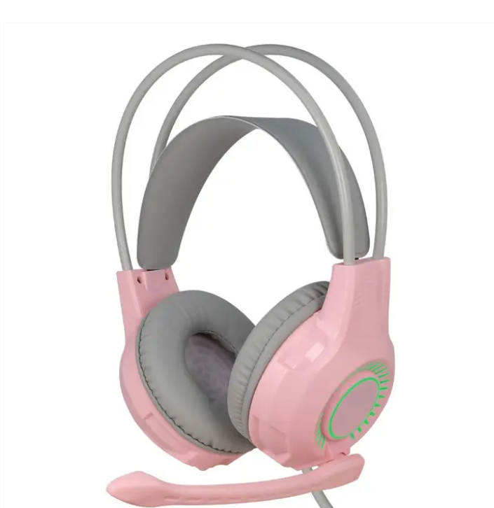 Audífonos Alámbricos Gaming 3.5mm con Micrófono Rosa