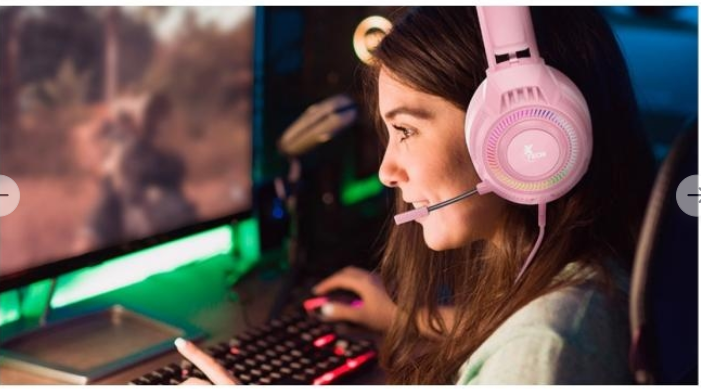 Audífonos Alámbricos Gaming 3.5mm con Micrófono Rosa