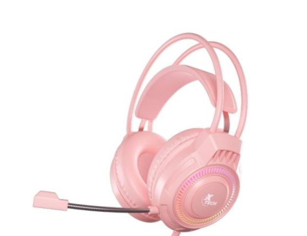 Audífonos Alámbricos Gaming 3.5mm con Micrófono Rosa