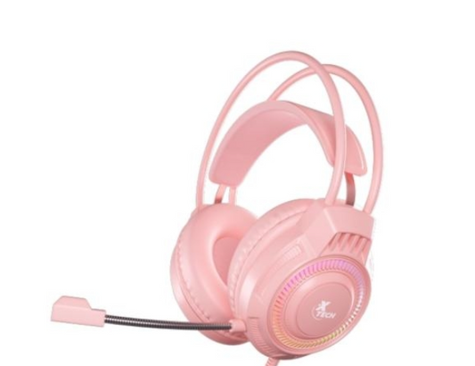 Audífonos Alámbricos Gaming 3.5mm con Micrófono Rosa