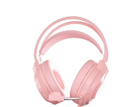 Audífonos Alámbricos Gaming 3.5mm con Micrófono Rosa