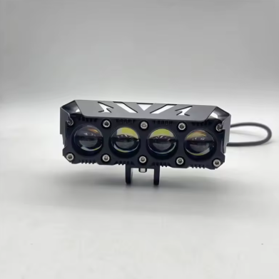 Neblineras LED bicolor blanco y amarillo para carro, moto y camión con 4 lupas