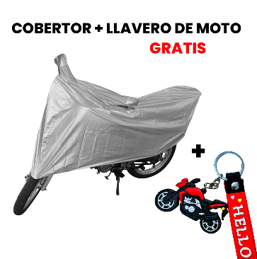 Cobertor impermeable para moto plateado aluminizado con protección UV