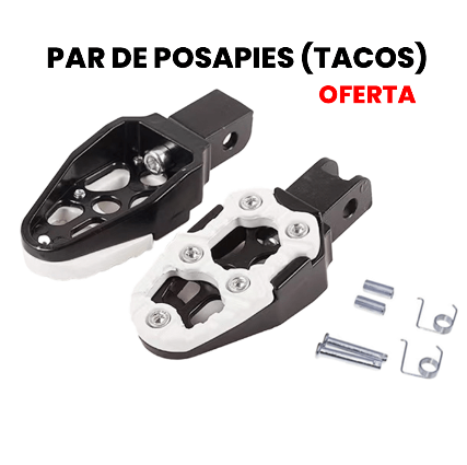 Posapies tacos de lujo para moto universales de metal duradero