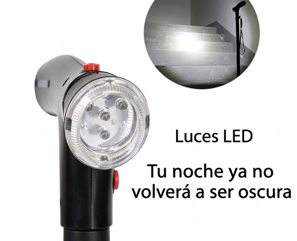 Bastón Plegable Ortopédico con Doble Mango, Alarma y Base Autónoma — foto 3