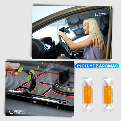 Alfombrilla Antideslizante con Soporte + 2 Aromas para Carro GRATIS