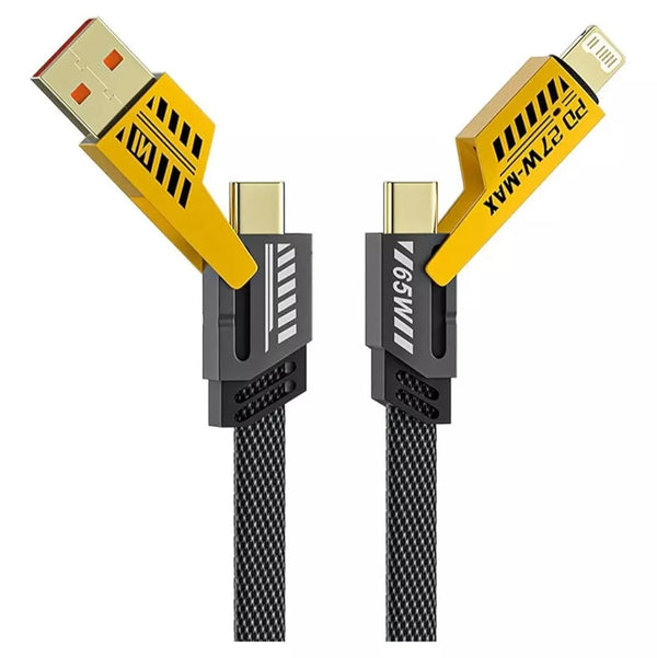 Cable de carga rápida PD 4 en 1 con conectores múltiples
