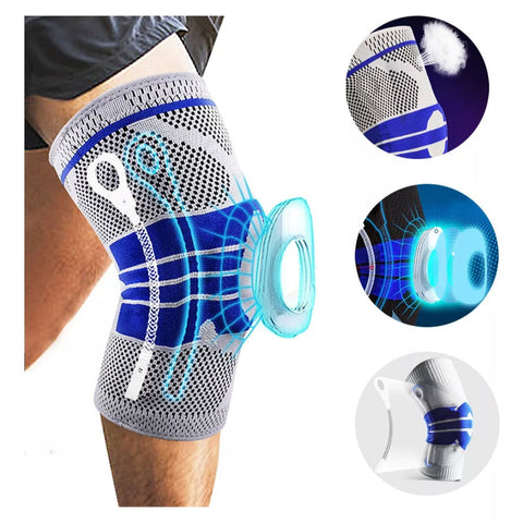 Rodillera articulada ortopédica con gel y varilla para soporte de rodilla