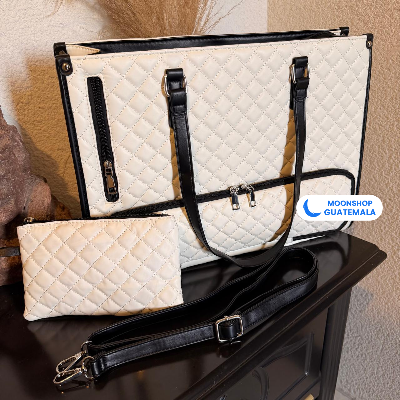 Bolso 3 en 1 con Compartimento Térmico para Comida ✨ Interior Impermeable + Cosmetiquera GRATIS
