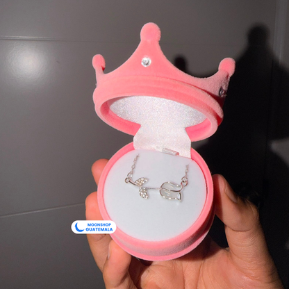 Collar Tulipán + Caja de Regalo en Forma de Corona