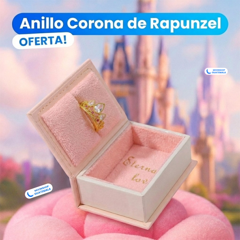 Anillo corona con la frase Eternal Love que significa amor eterno