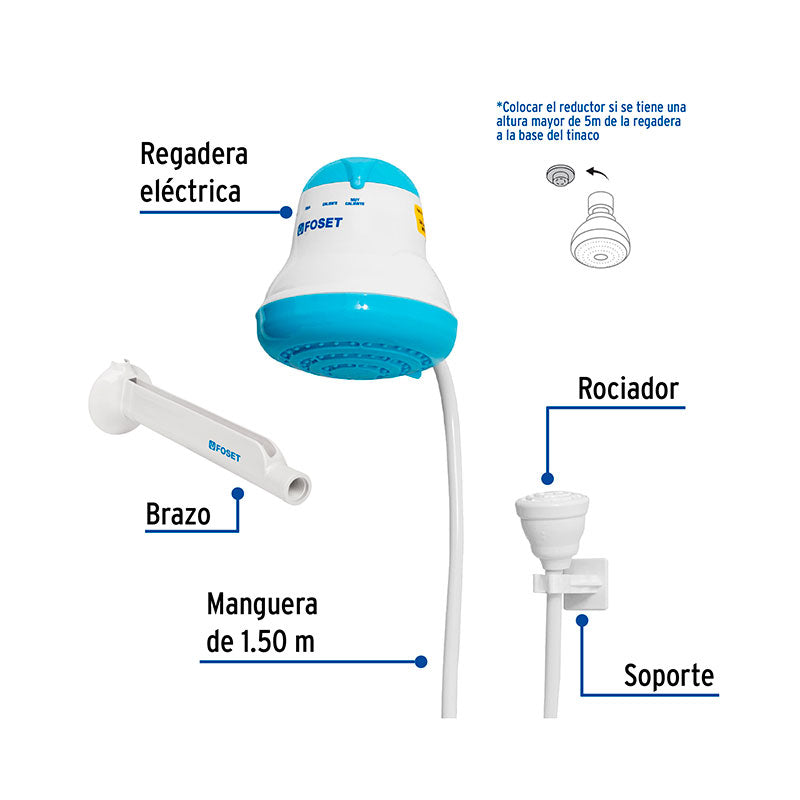 Calentador Eléctrico FOSET con Brazo para montaje incluido