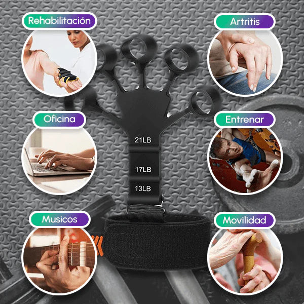 Ejercitador de mano de material resistente, ideal para deportistas y músicos