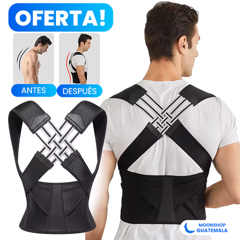 Corrector de postura ajustable con soporte que ayuda a aliviar el dolor de espalda