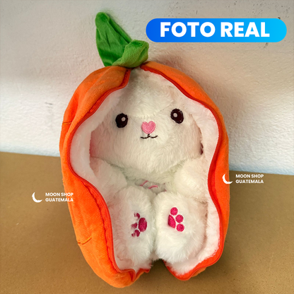 Conejito Zanahoria, Fresa que Respira 💤 Alivia la Ansiedad, Estrés y Duerme Mejor ✨