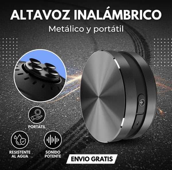 Altavoz inalámbrico de conducción ósea metálico, portátil y resistente al agua