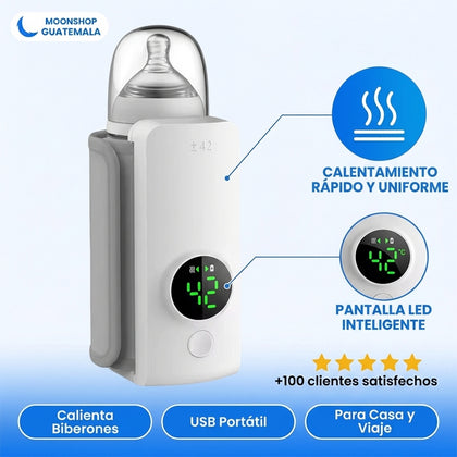 Calentador de biberones portátil inalámbrico, práctico esencial de viaje para padres