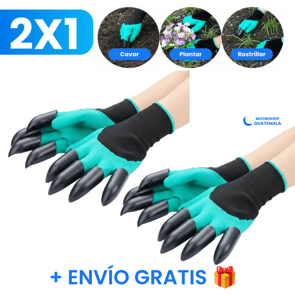 OFERTA 2X1 - Guantes de Jardinería con Garras – Cava, Planta y Protege tus Manos