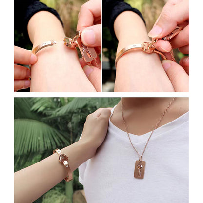 Pulsera con Candado y Collar con Llave 🔐 Regalo para Parejas ❤️