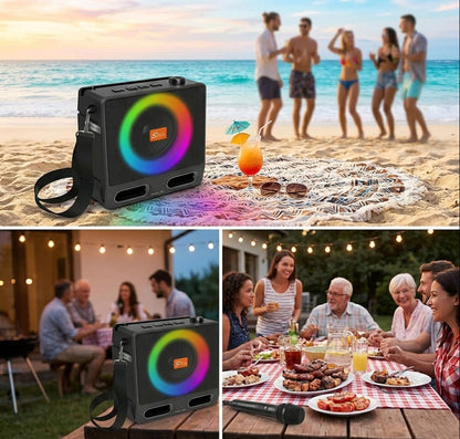 Altavoz SOLAR Inalámbrico Bluetooth con radio FM, portátil con correa. S407