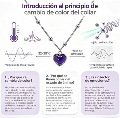 Collar de los Sentimientos con corazón que cambia de color (foto 3)
