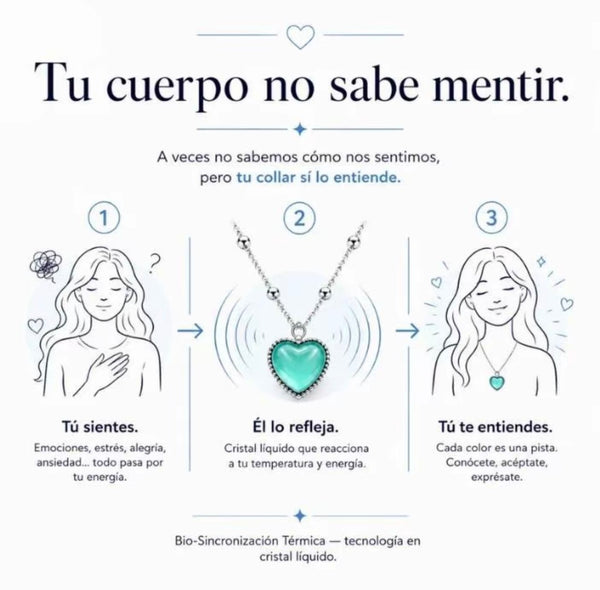 Collar de los Sentimientos con corazón que cambia de color (foto 6)