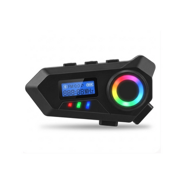 Intercomunicador Bluetooth para Casco de Moto con Pantalla LCD y Radio FM – Resistente al Agua