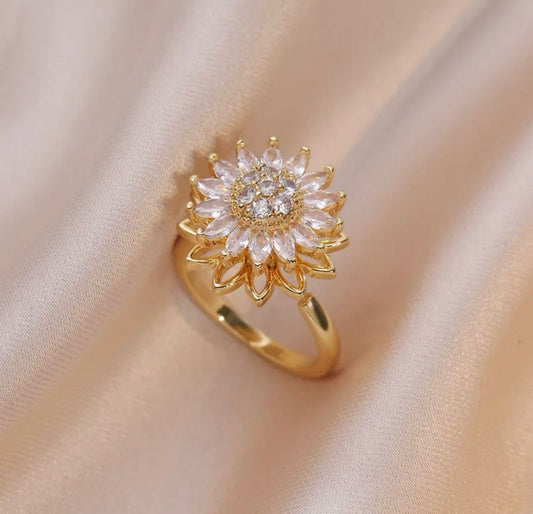 Anillo Girasol Giratorio Anti Estrés 🌻