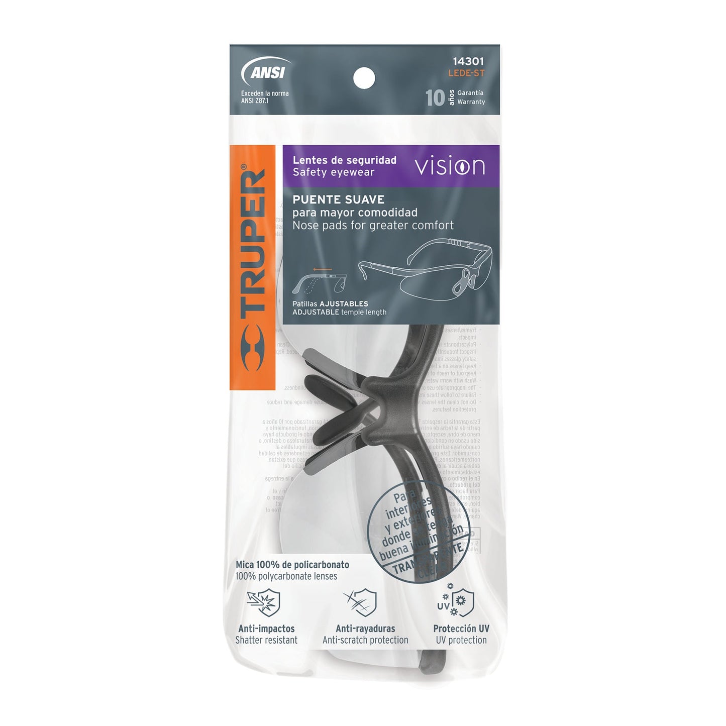 Lentes de Seguridad Transparentes TRUPER