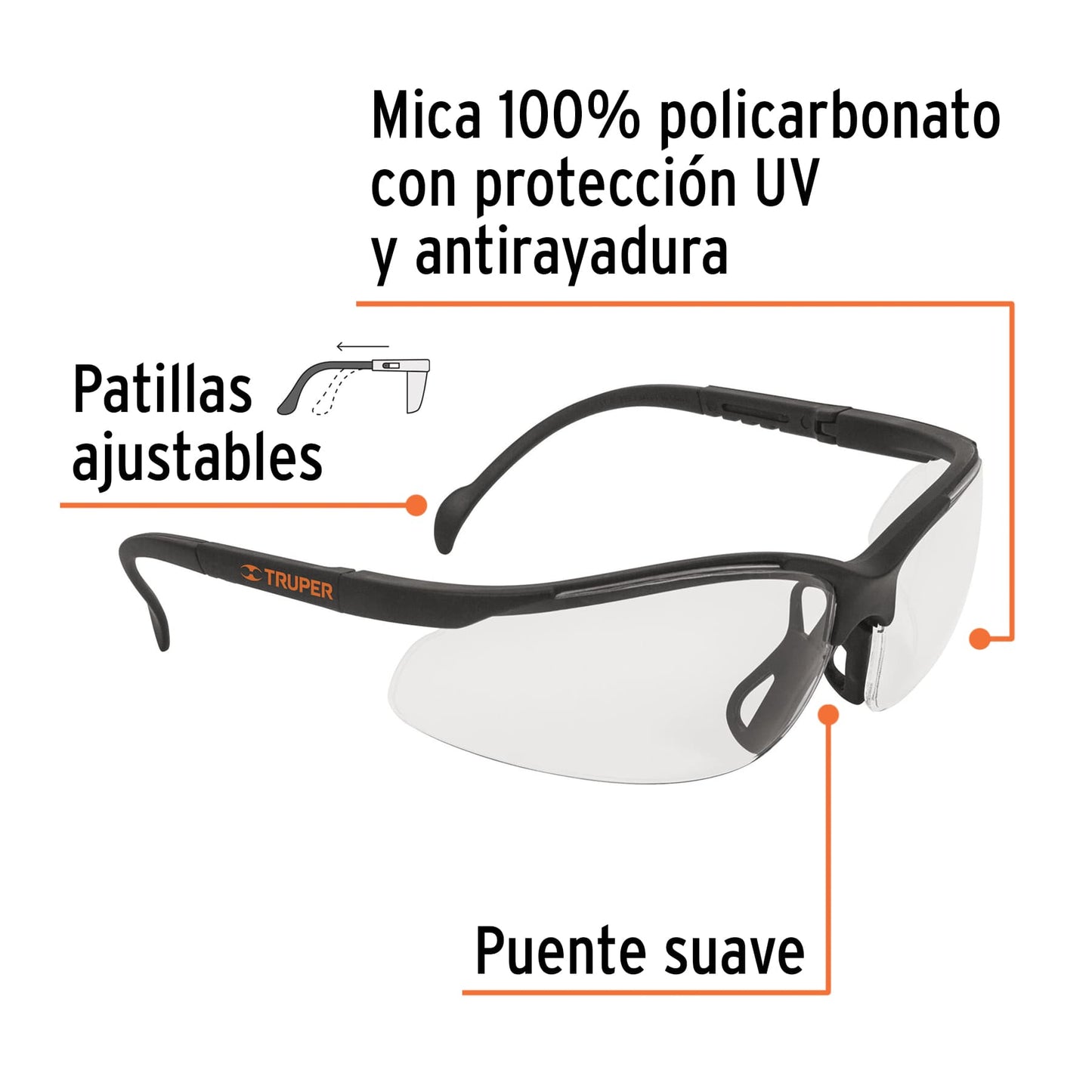 Lentes de Seguridad Transparentes TRUPER