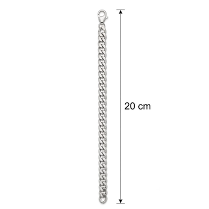 Set de Reloj para Hombre con Pulsera, Collar  y Anillo –  Plateado