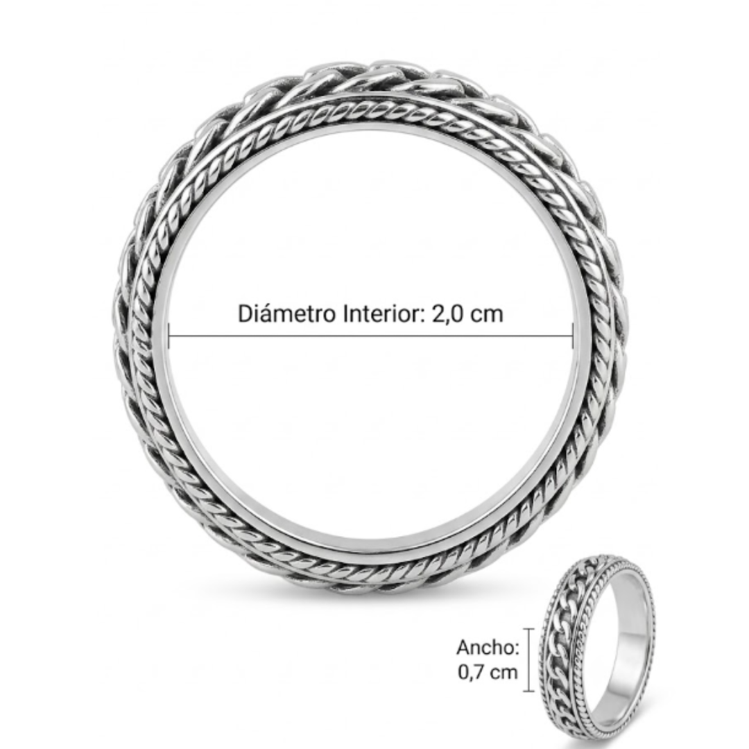 Set de Reloj para Hombre con Pulsera, Collar  y Anillo –  Plateado