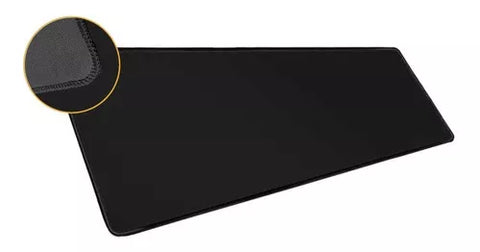 Mouse pad grande color neutro oscuro de tela con base de goma antideslizante