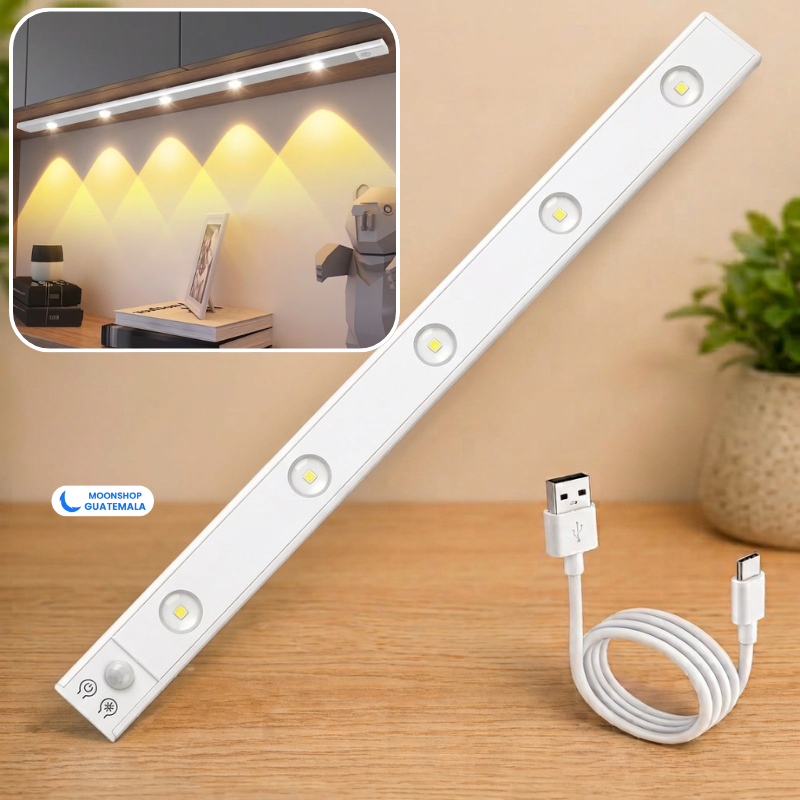 Barra de Luz LED Recargable con Sensor de Movimiento – 3 Tonos, USB-C - 58 CM — foto 2
